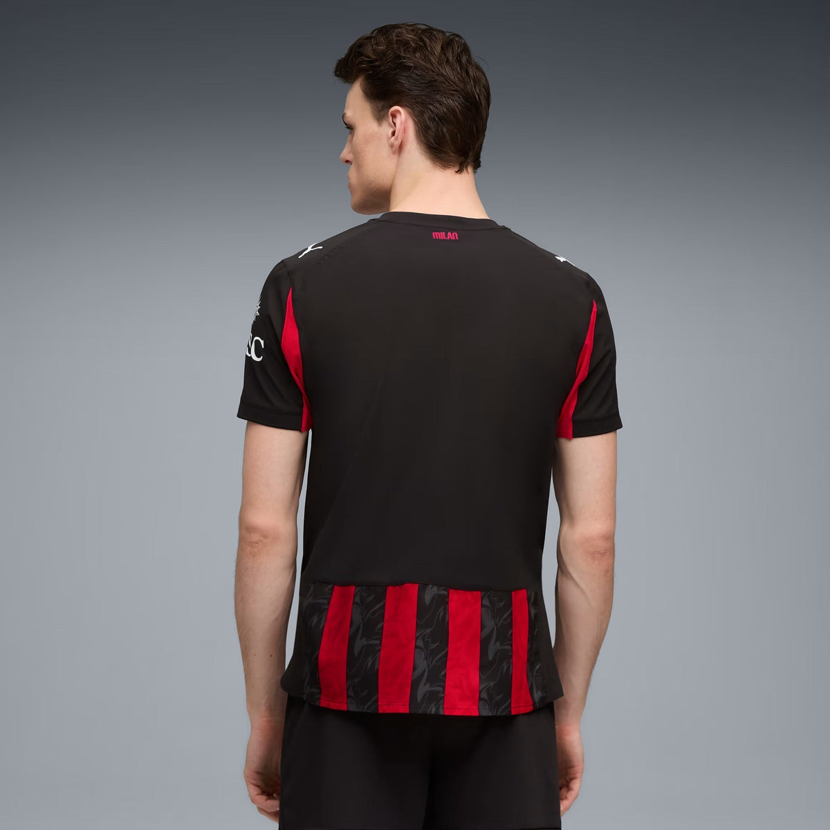 Puma Bondo Men's AC Milan Authentic Home Jersey 25/26 w/ Seria A Patch (Red/Black)