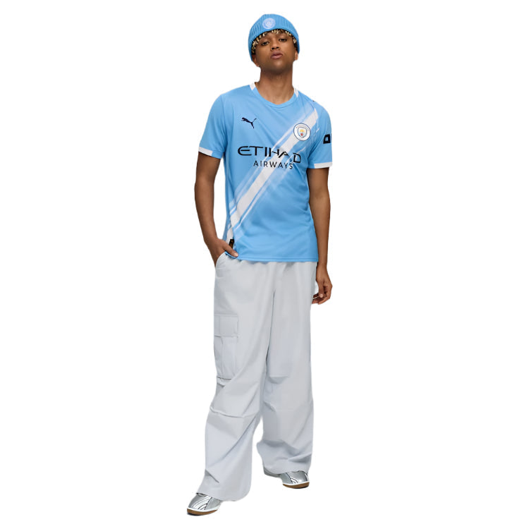 Puma Rodrigo Manchester City Home Jersey 25/26 w/ EPL + Sponsor Patch (Team Light Blue/Puma White)