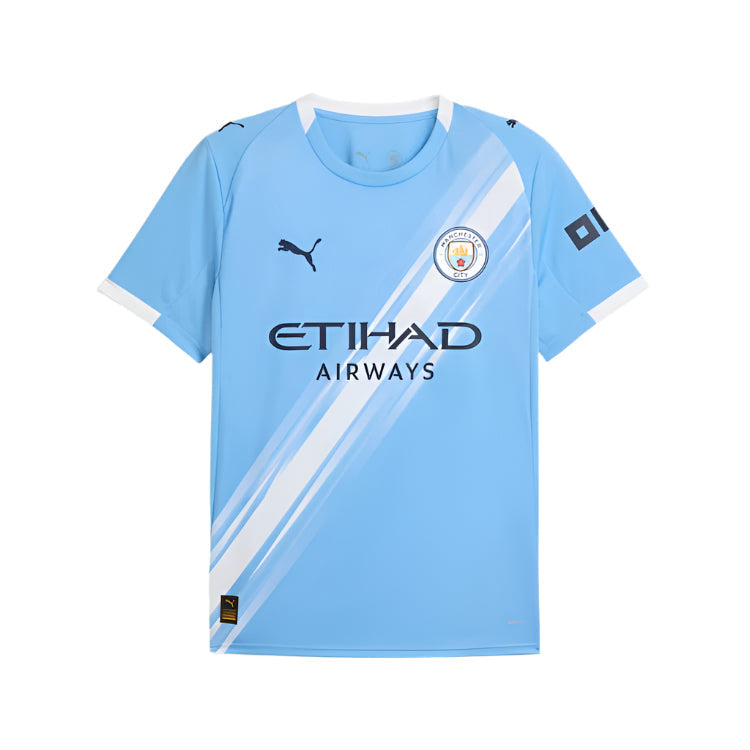 Puma Vitor Reis Manchester City Home Jersey 25/26 w/ EPL + Sponsor Patch (Team Light Blue/Puma White)