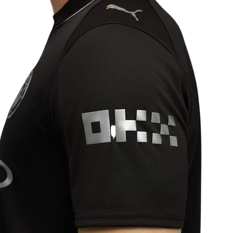 Puma Bernardo Men's Manchester City Away Jersey 25/26 w/ NRFR + EPL Patches (Puma Black)