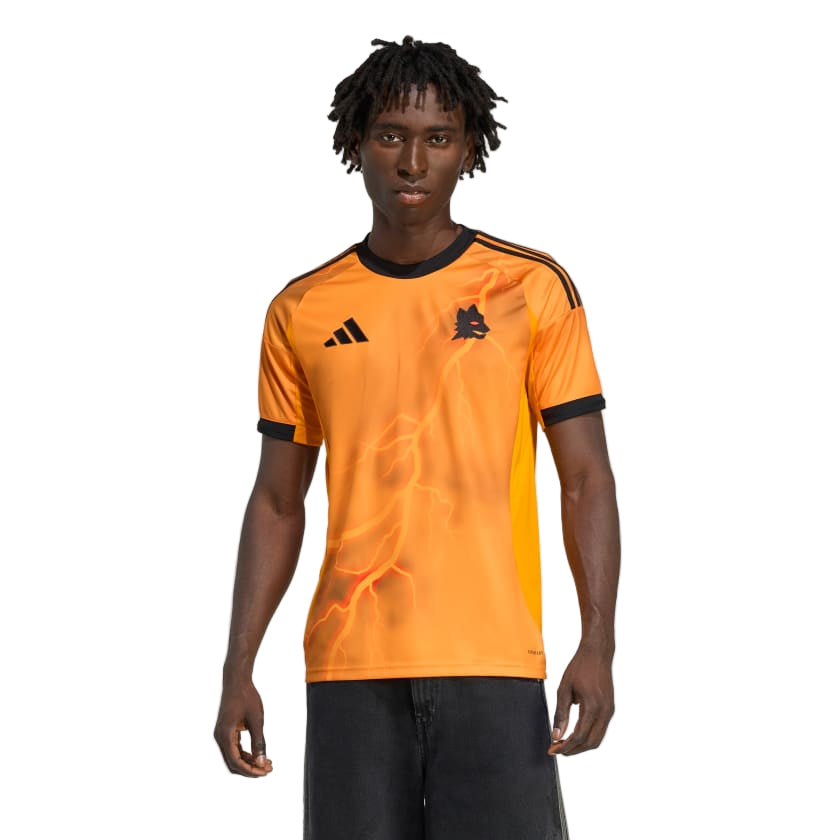 adidas Roma Bryan Cristante Away Jersey w/ Europa League Patches 25/26 (Orange/Black)