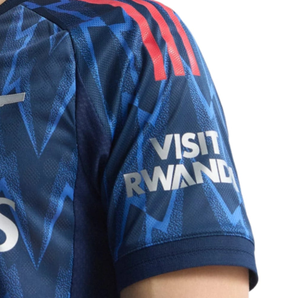 adidas Arsenal Authentic Viktor GyÃ¶keres Away Jersey w/ EPL + No Room For Racism 25/26 (Indigo/Silver)
