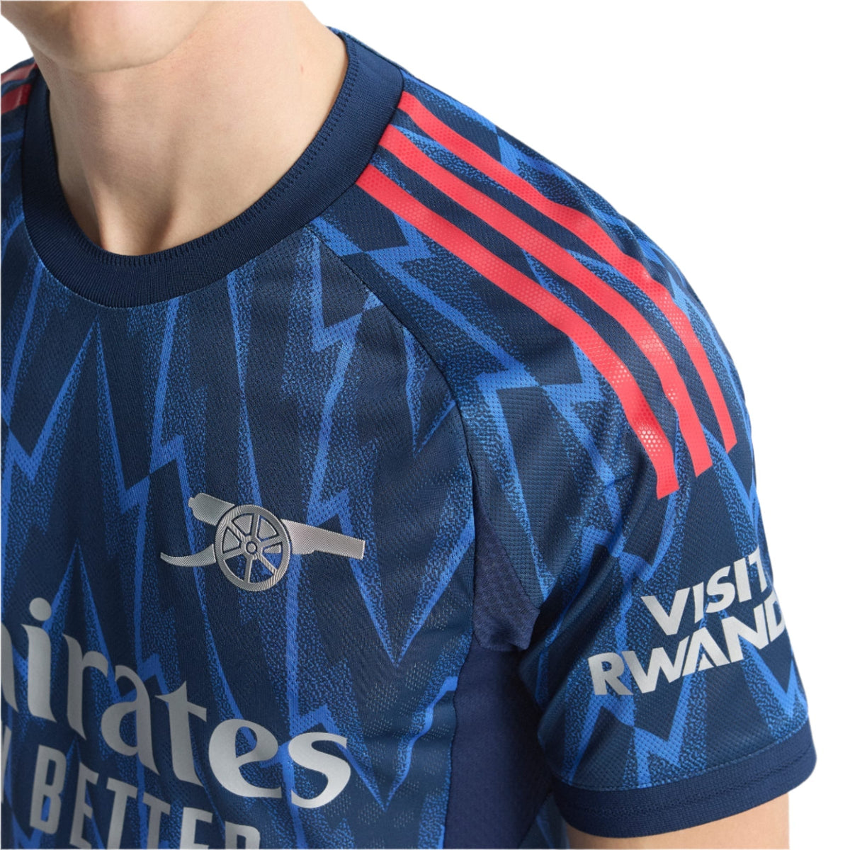 adidas Arsenal Authentic Viktor GyÃ¶keres Away Jersey w/ EPL + No Room For Racism 25/26 (Indigo/Silver)