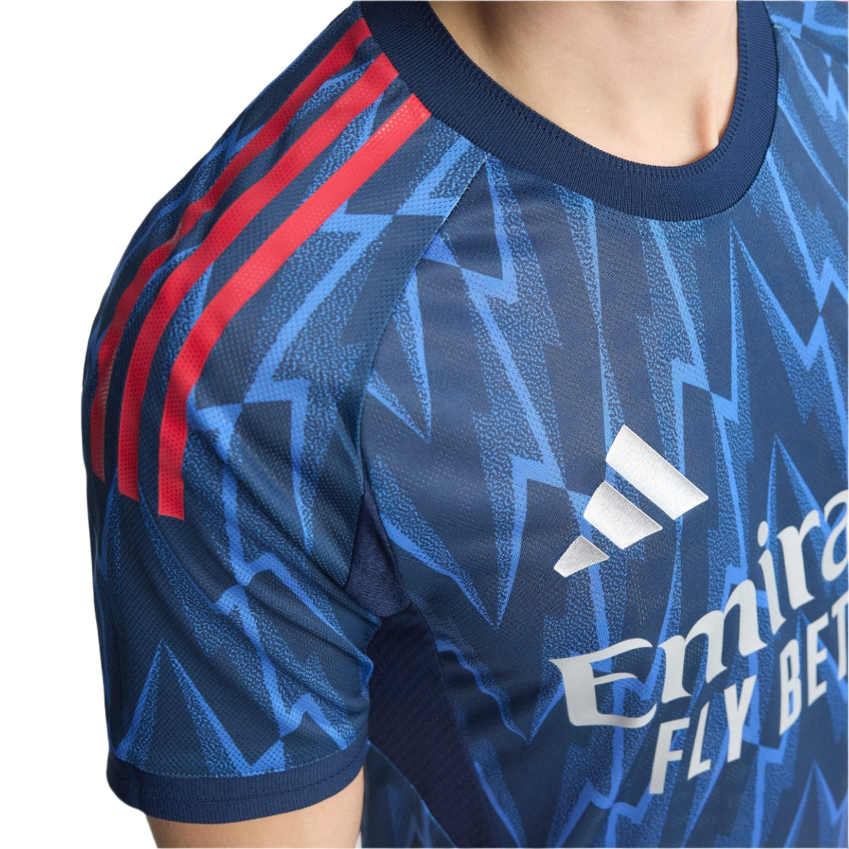 adidas Arsenal Authentic Ben White Away Jersey w/ EPL + No Room For Racism 25/26 (Indigo/Silver)
