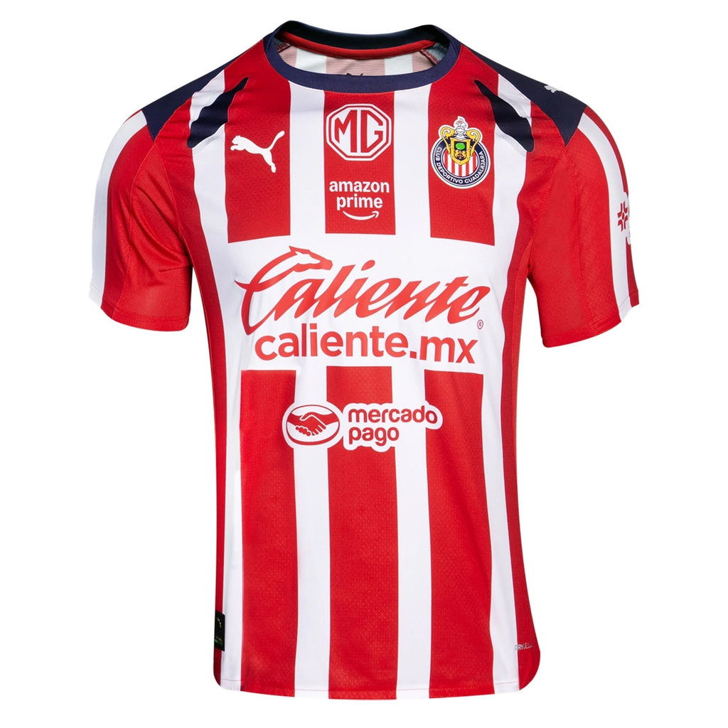 Puma Luis Olivas Men's Chivas De Guadalajara Home Jersey 25/26 (Puma Red/White)