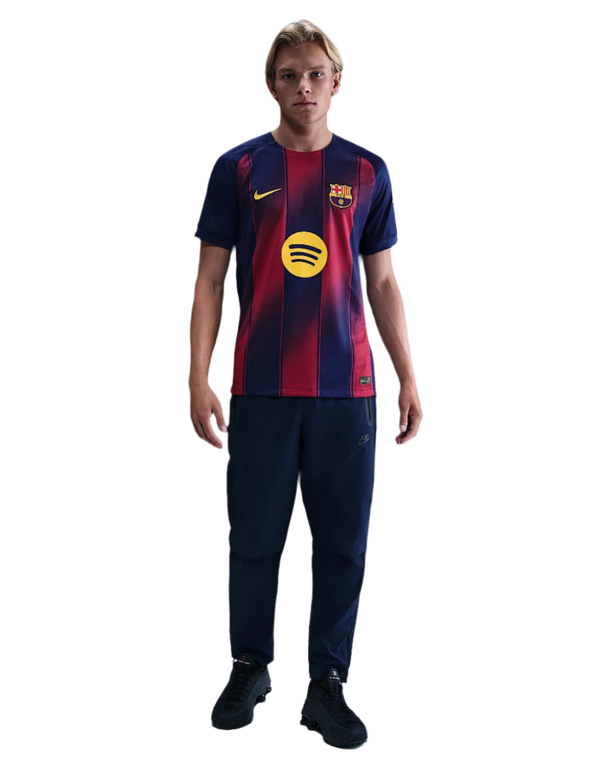 Nike Olmo FC Barcelona Home Jersey 25/26 w/ Champions League Patches (Deep Royal Blue/Midwest Gold)