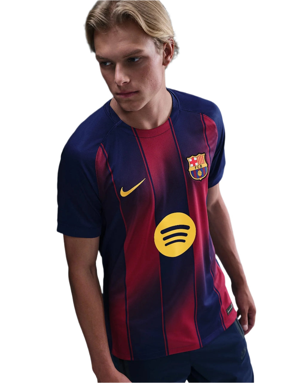 Nike Men's Lamine Yamal Barcelona Home Jersey 25/26 w/ Champions League Patches (Deep Royal Blue/Midwest Gold)