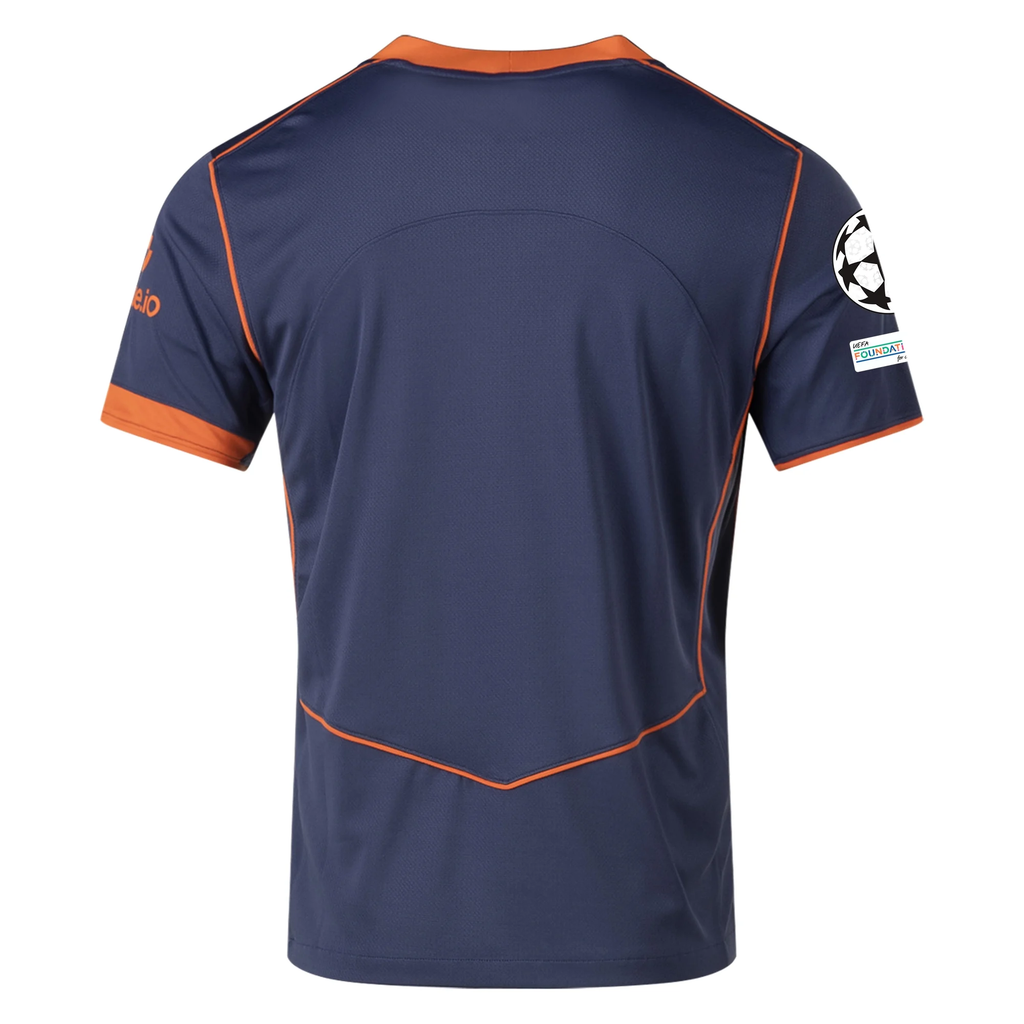 Nike Inter Milan T90 Third Jersey w/ Champions League Patches 25/26 (Thunder Blue/Safety Orange)