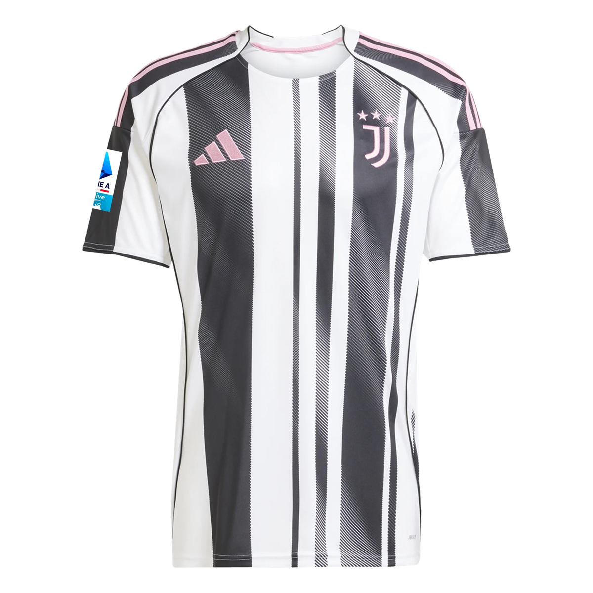 adidas Men's Juventus J. David Home Jersey w/ Serie A Patch 25/26 (White/Black/Pink)