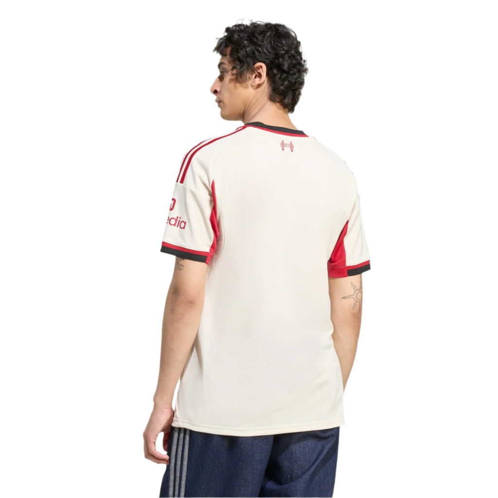 adidas Men's Liverpool Federico Chiesa Away Jersey w/ Champions League Patches 25/26 (Wonder White)
