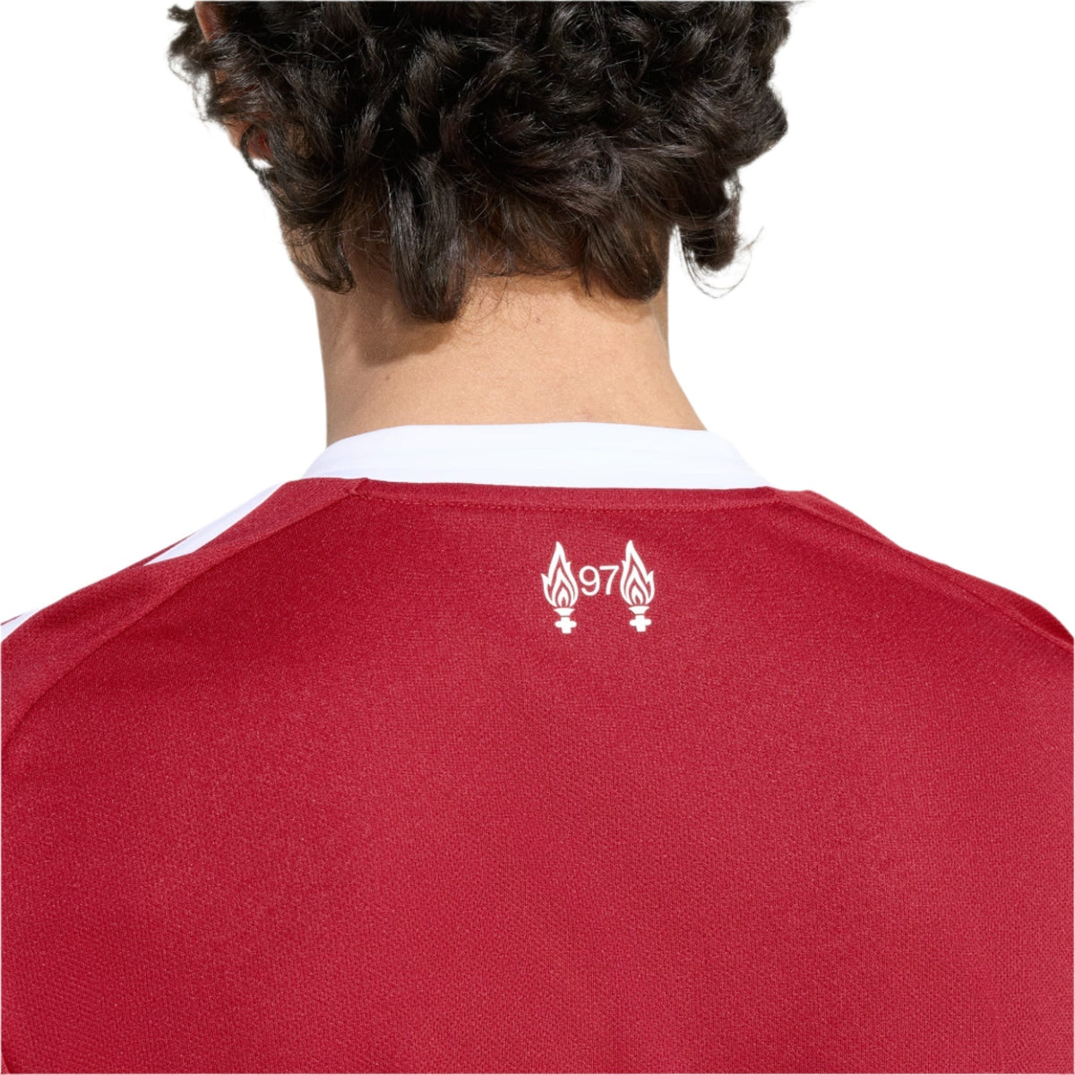 adidas Men's Liverpool Szoboszlai Home Jersey 25/26 w/ Champions League Patches (Strawberry Red)