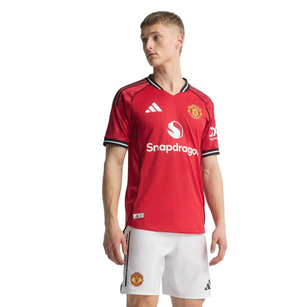 adidas Mbeumo Men's Manchester United Authentic Home Jersey 25/26 w/ NRFR + EPL Patch (Red)