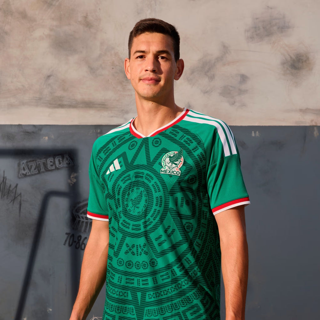 adidas Men's J. Vasquez Mexico Authentic Home 2026 World Cup Jersey (Bold Green)