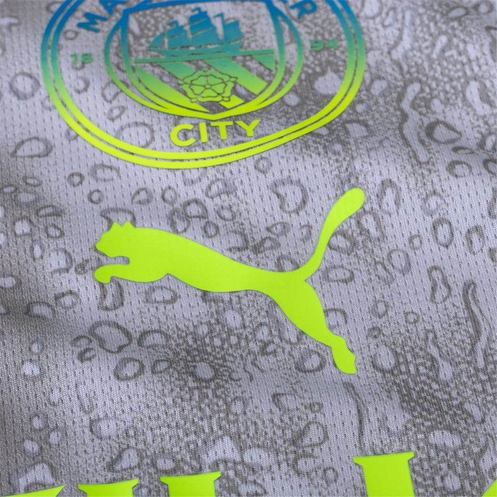 Puma Men's Manchester City Nico Third Jersey w/ EPL + No Room For Racism Patches 25/26 (Cool Weather/Pro Green)