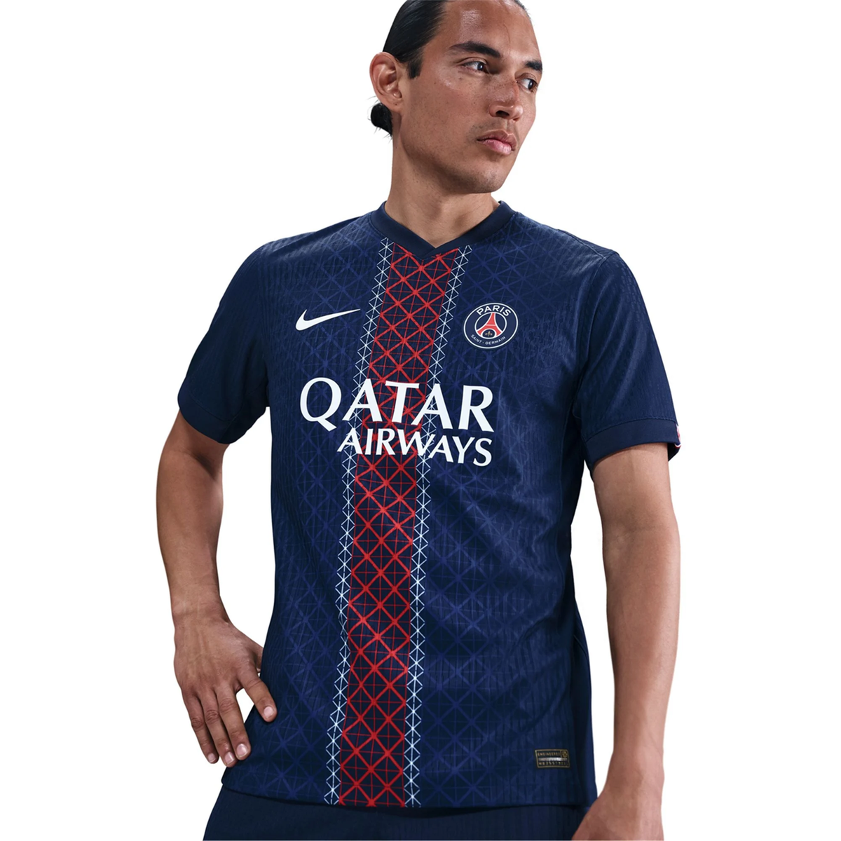 Nike Men's Lee Paris Saint-Germain Authentic Home Jersey 25/26 w/ Champions League Patches (Navy)