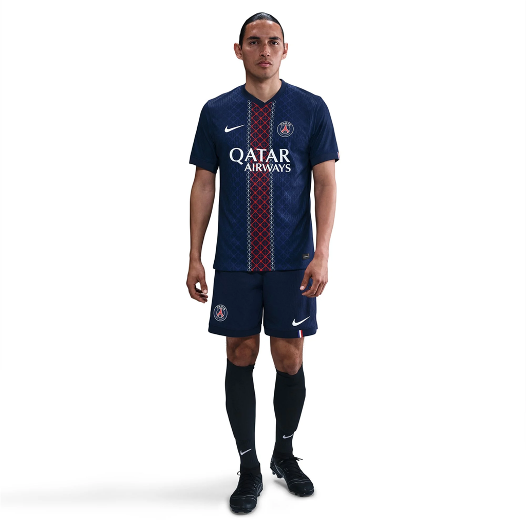 Nike Men's Neves Paris Saint-Germain Authentic Home Jersey 25/26 w/ Champions League Patches (Navy)