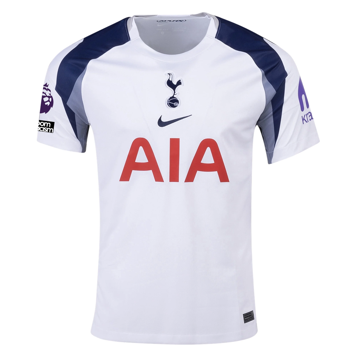 Nike P.M. Sarr Tottenham Hotspurs Home Jersey w/ EPL + No Room For Racism Patch 25/26 (White/Iron/Binary Blue)