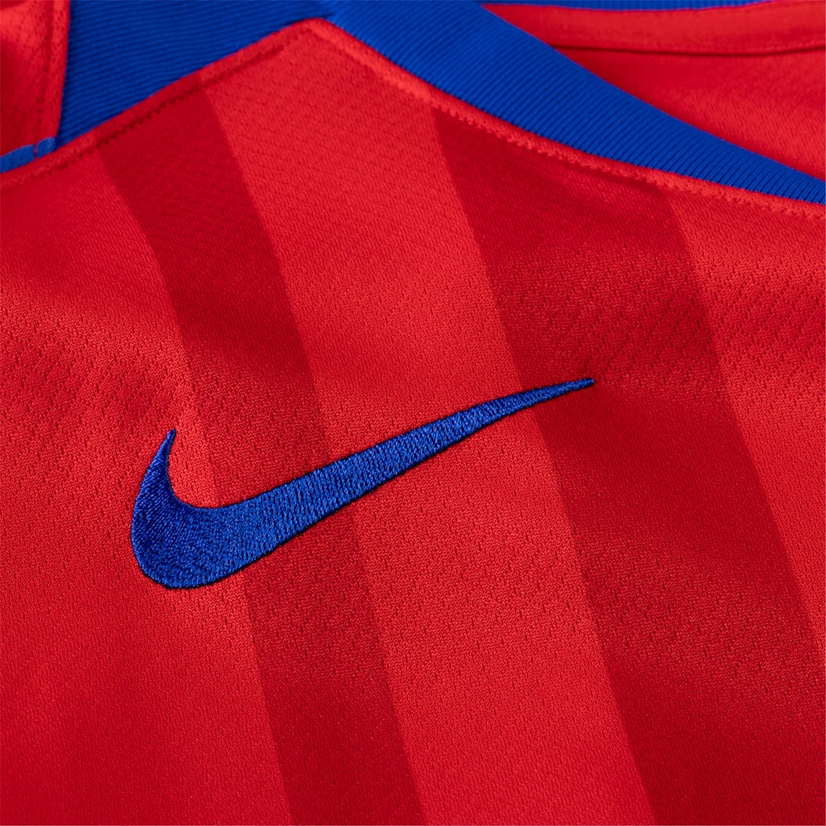 Nike Men's Paris Saint-Germain DÃ©sirÃ© DouÃ© T90 Third Jersey w/ Champions League Patches 25/26 (Sport Red/Hyper Royal)