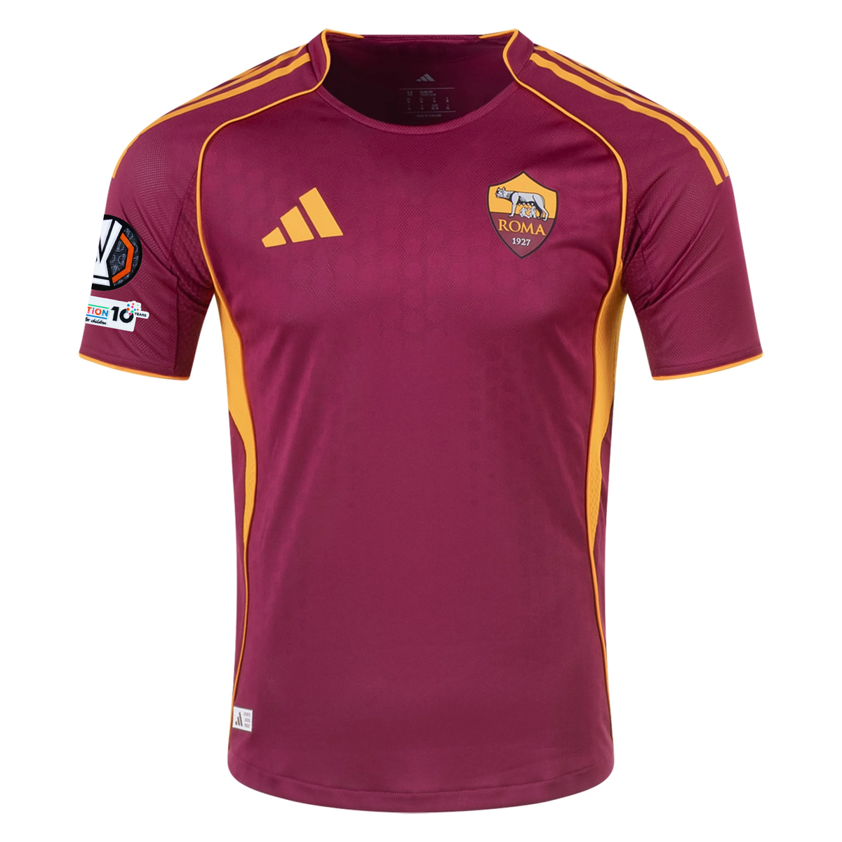 adidas Roma Authentic Mehmet Zeki Ã‡elik Home Jersey w/ Europa League Patches 25/26 (Burgundy)
