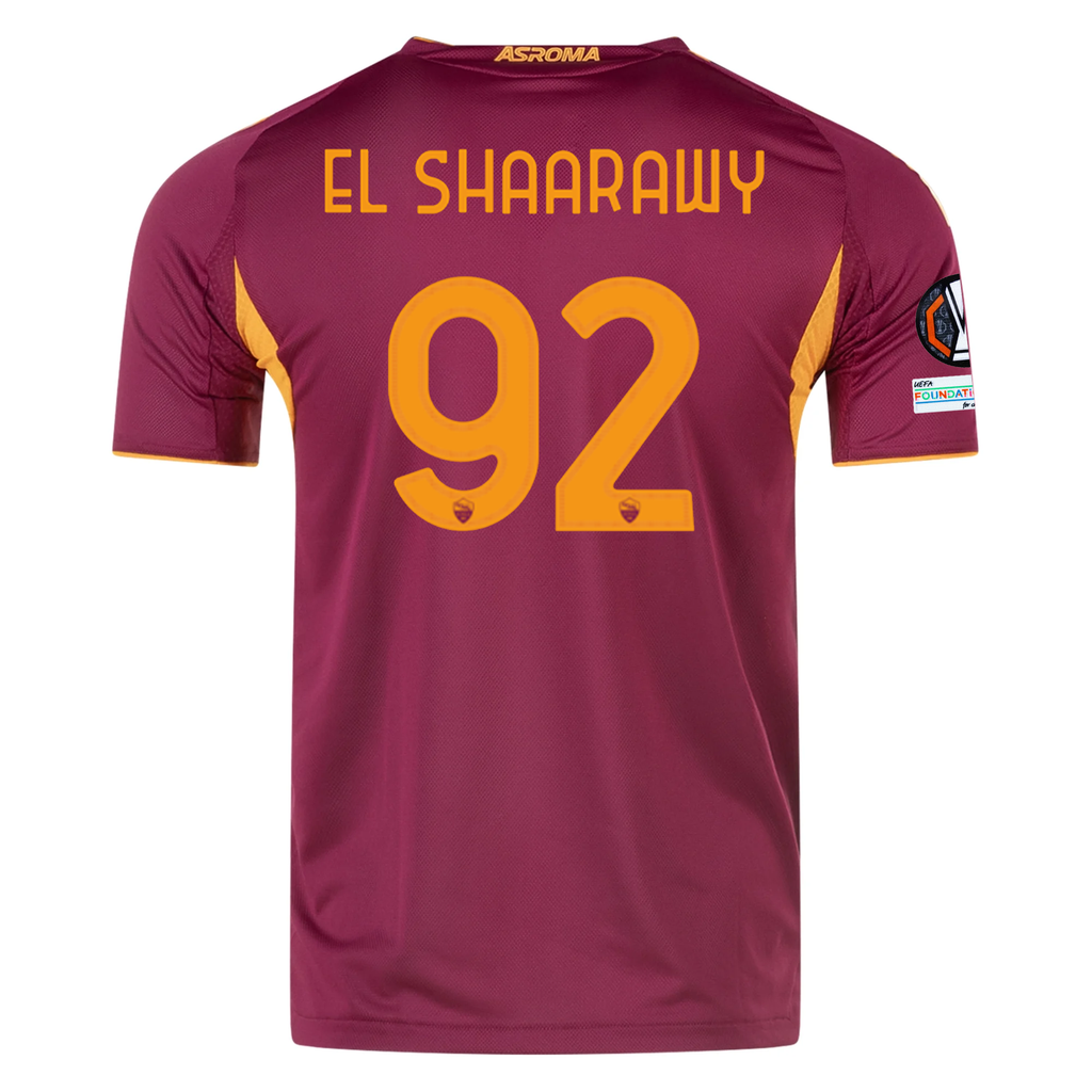 adidas Roma Authentic Stephan El Shaarawy Home Jersey w/ Europa League Patches 25/26 (Burgundy)