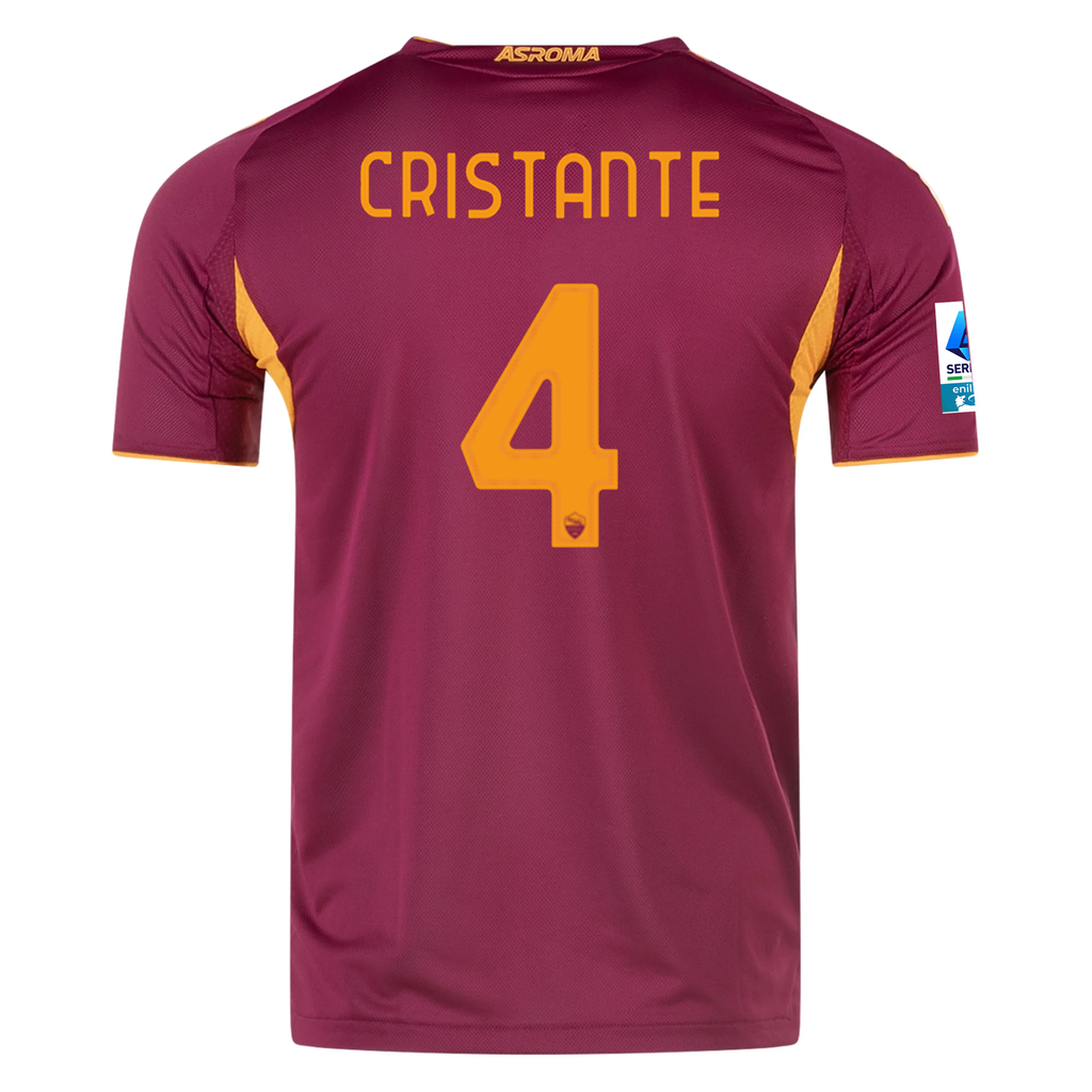 adidas Roma Authentic Bryan Cristante Home Jersey w/ Serie A Patch 25/26 (Burgundy)
