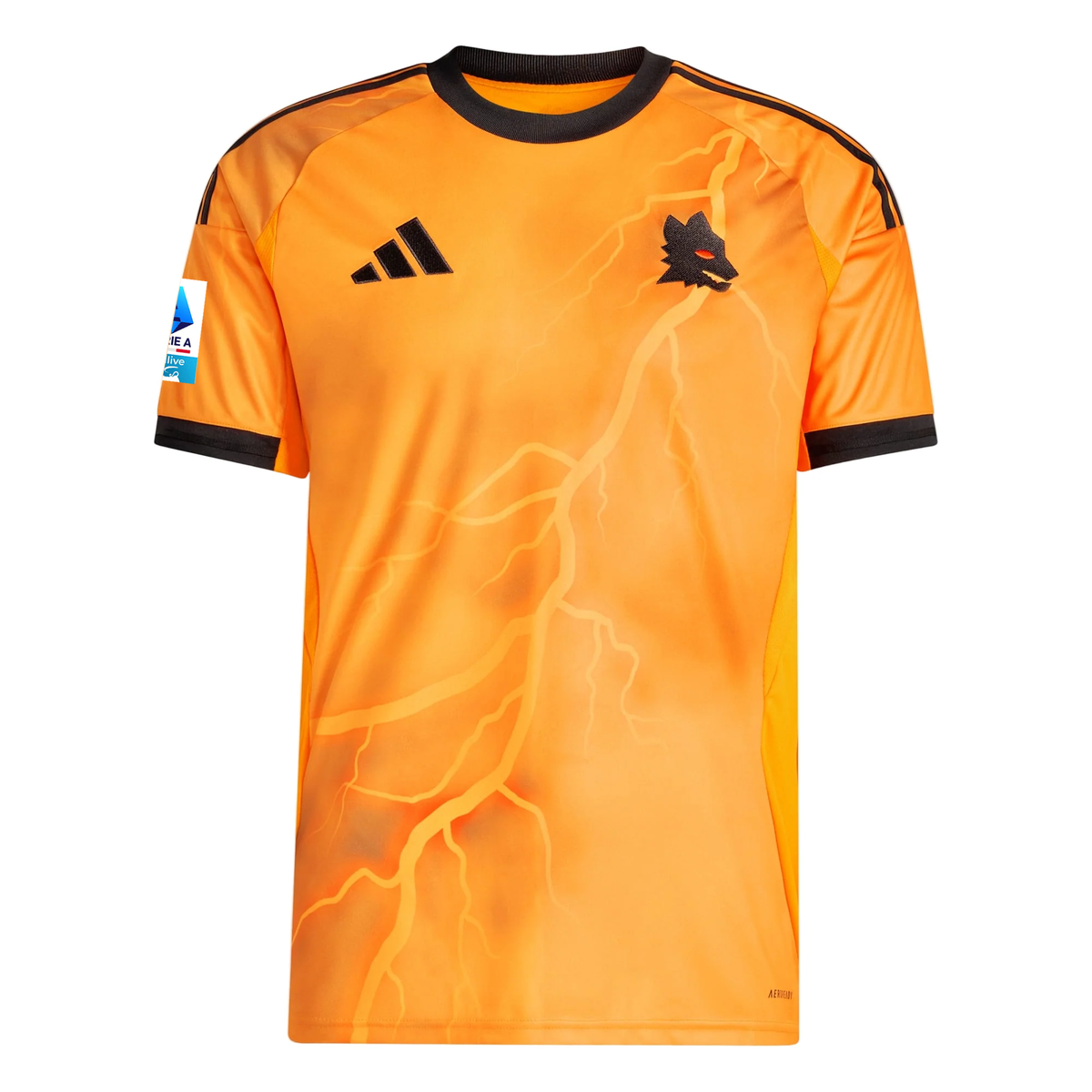adidas Roma Mehmet Zeki Ã‡elik Away Jersey w/ Serie A Patch 25/26 (Orange/Black)