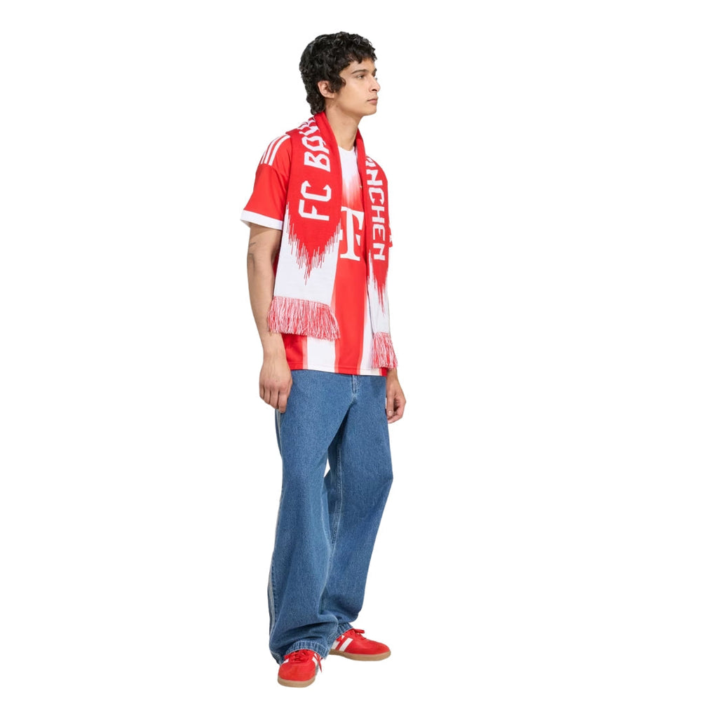 adidas Bayern Munich Pavlovic Home Jersey w/ Champions League Patches 25/26 (Red)