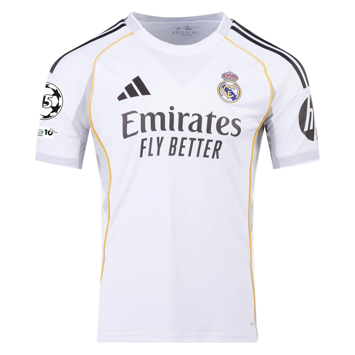 adidas Ã‰der Gabriel MilitÃ£o Real Madrid 25/26 Home Jersey w/ Champions League Patches (White)