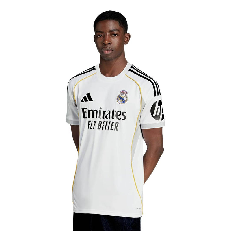 adidas Francisco JosÃ© GarcÃ­a Torres Real Madrid 25/26 Home Jersey w/ Champions League Patches (White)