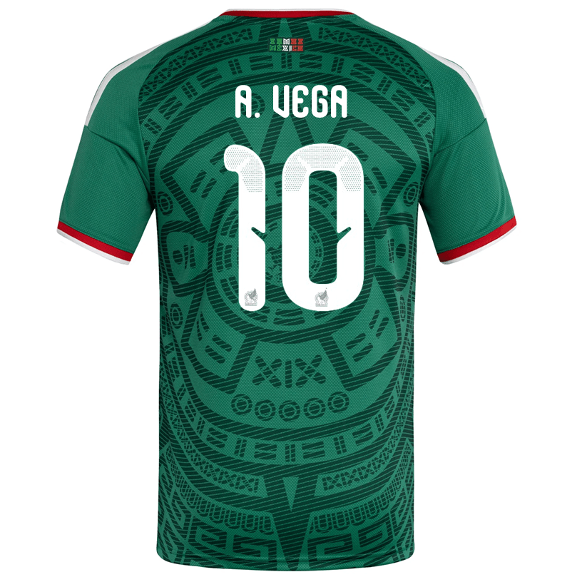 adidas Men's A. Vega Mexico Home 2026 World Cup Jersey (Bold Green)