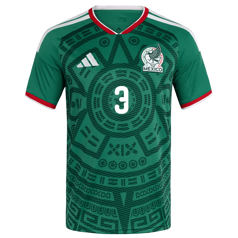 adidas Men's C. Montes Mexico Home 2026 World Cup Jersey (Bold Green)