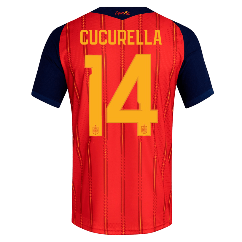 adidas Men's Cucurella Spain Authentic World Cup Home Jersey 2026 (Vivid Red)