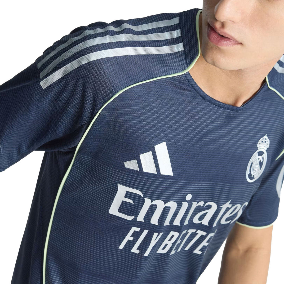 adidas Lucas VÃ¡zquez Iglesias Real Madrid Authentic Away Jersey 25/26 w/ Champions League Patches (Legend Ink)