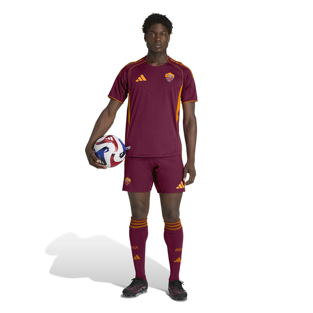 adidas Roma Authentic Mehmet Zeki Ã‡elik Home Jersey w/ Europa League Patches 25/26 (Burgundy)