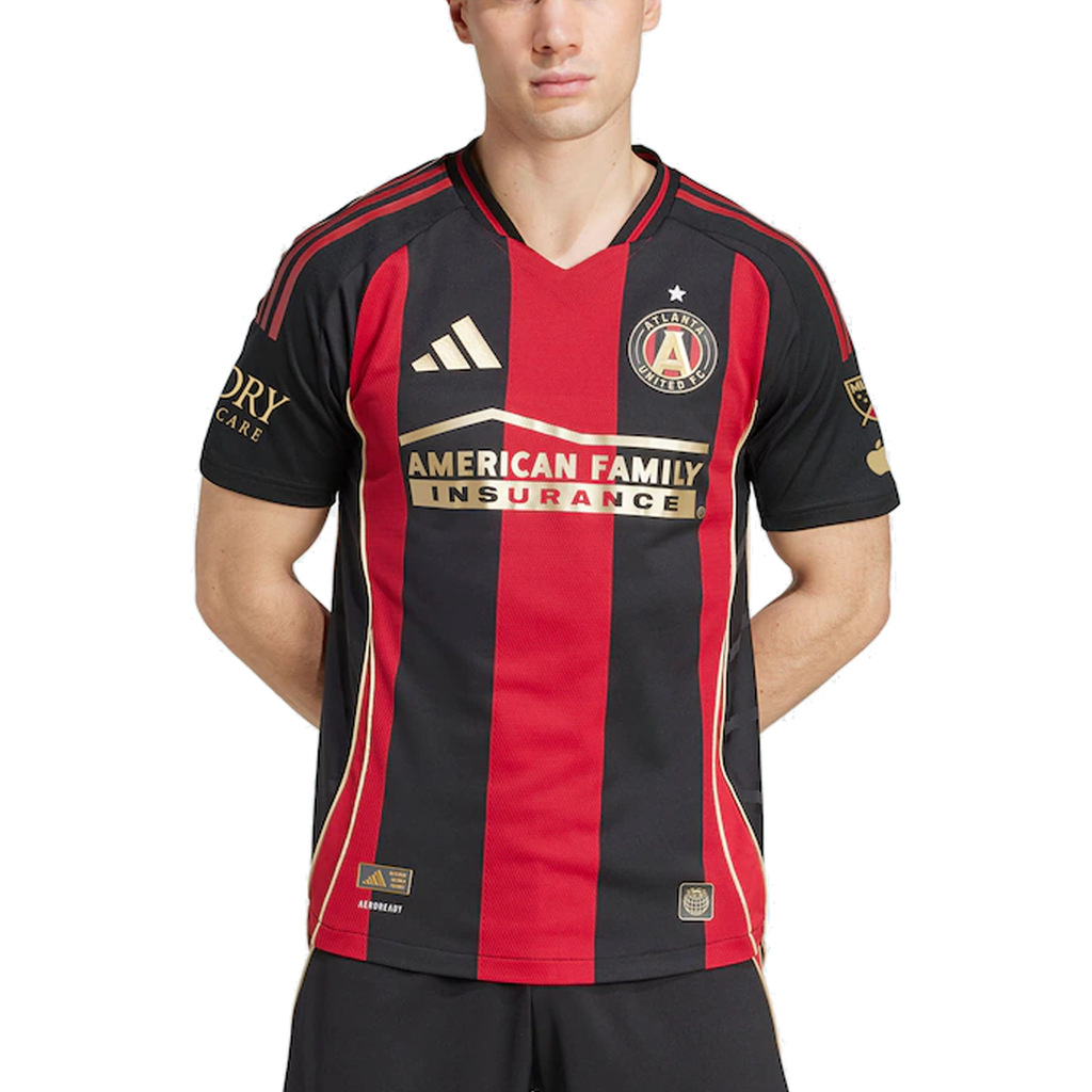 adidas Xande Silva Atlanta United Authentic Home Jersey w/ MLS Patches 25/26 (Red/Black)