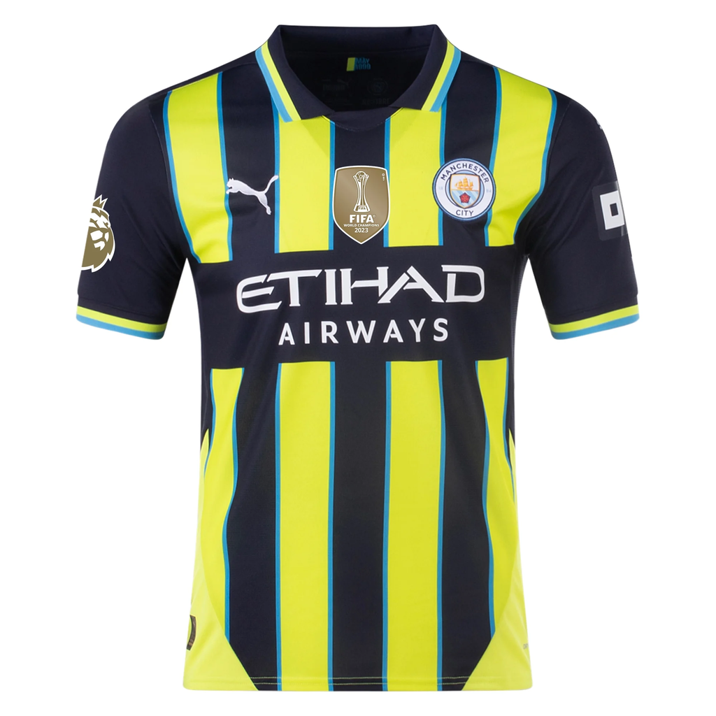Puma Manchester City Mateo KovaÄiÄ‡ Away Jersey w/ EPL + Club World Cup Patch 24/25 (New Navy/Yellow Glow)
