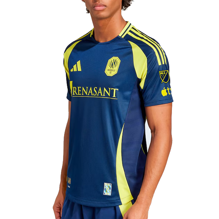 adidas Nashville Authentic GastÃ³n Brugman Away Jersey w/ MLS + Apple TV 25/26 (Tena Blue)