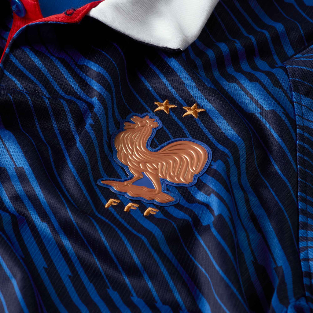 Nike Men's France AurÃ©lien TchouamÃ©ni Home Stadium Jersey 2026 (Game Royal/Metallic Copper)