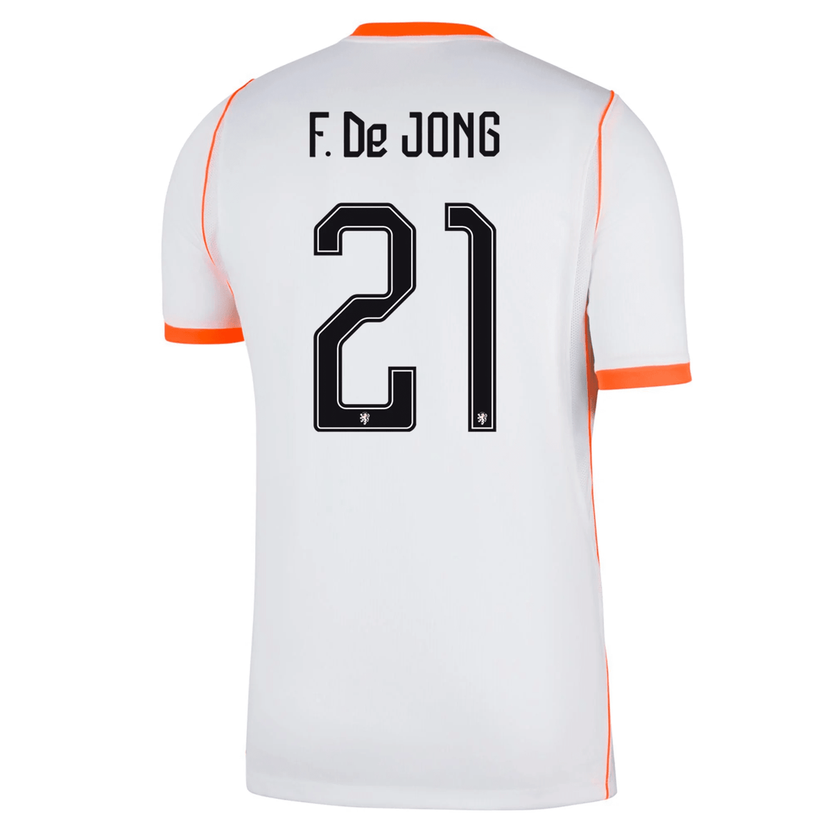 Nike Mens Netherlands Frenkie De Jong Away Jersey 2026 (White/Hyper Crimson)