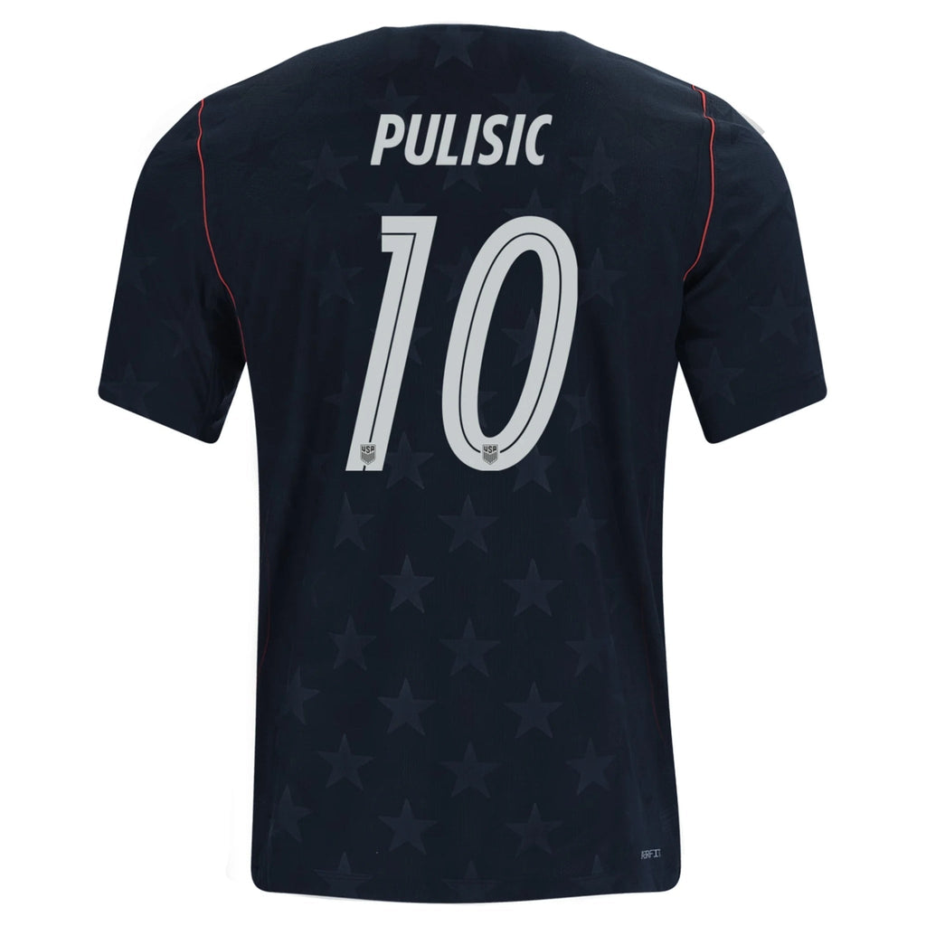 Nike Mens Christian Pulisic United States Away Stadium Jersey 2026 (Dark Obsidian/Pure Platinum)