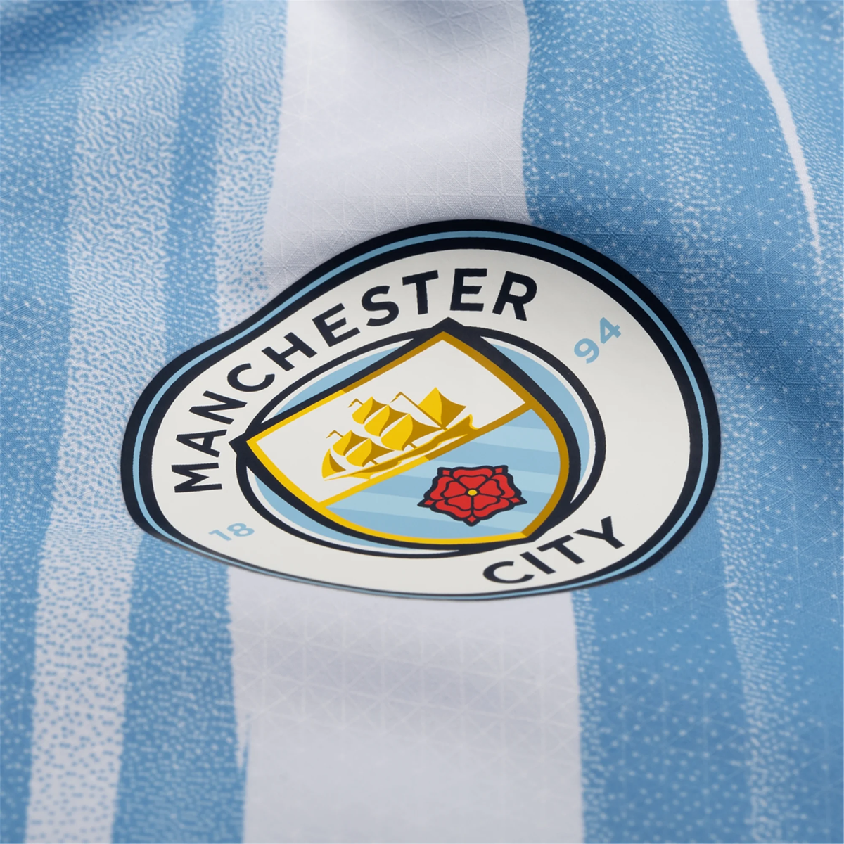 Puma Manchester City Authentic Gundogan Home Jersey w/ EPL + No Room For Racism Patches 25/26 (Team Light Blue/White)