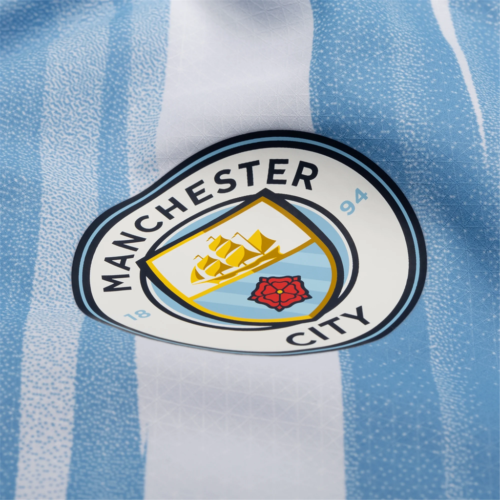 Puma Manchester City Authentic Foden Home Jersey w/ Champions League Patches 25/26 (Team Light Blue/White)